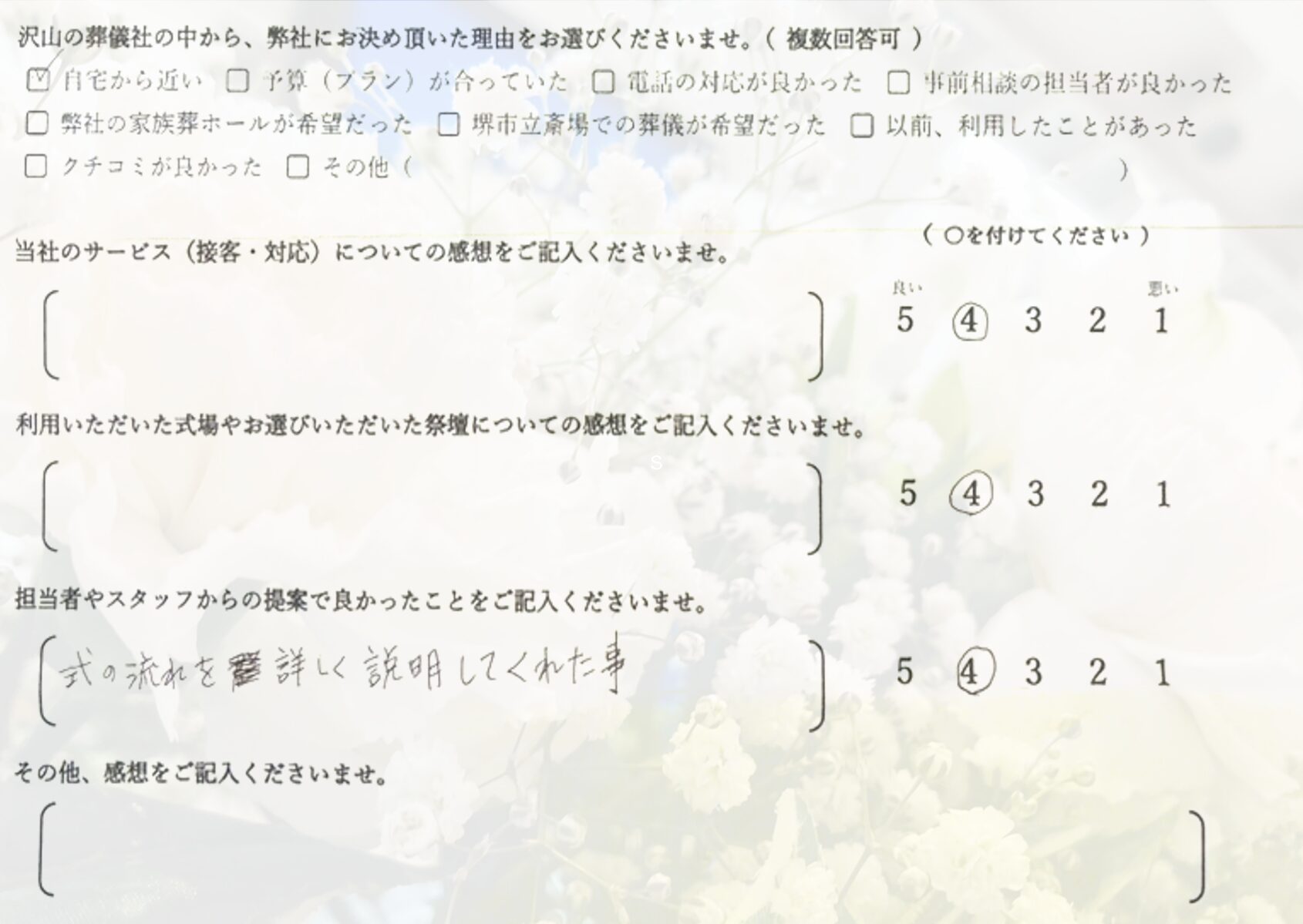 堺市中区で家族葬を終えたご家族が祭壇前で静かに手を合わせる様子